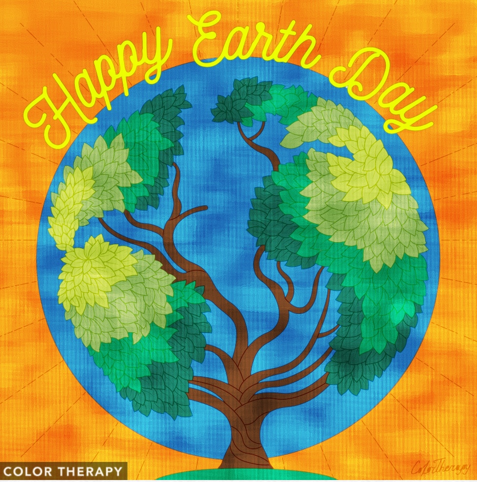 Self colored e-art. Wishing everyone a happy earth day